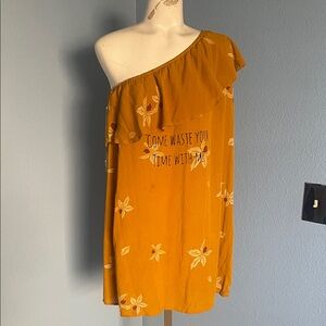 Mossimo Supply Co. Yellow Floral Dress w/ Phish lyrics.